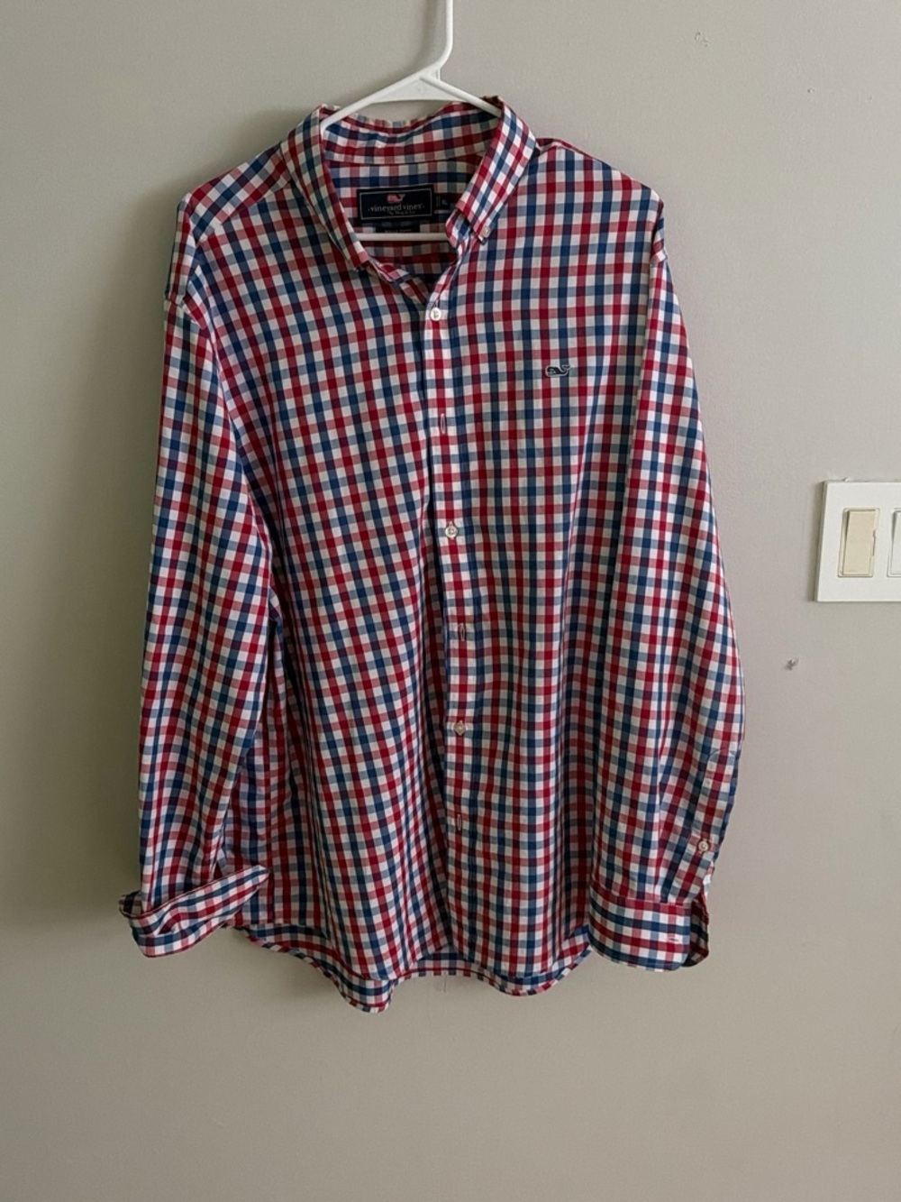 Vineyard Vines Red, Blue & White Checked Button-Down Shirt
